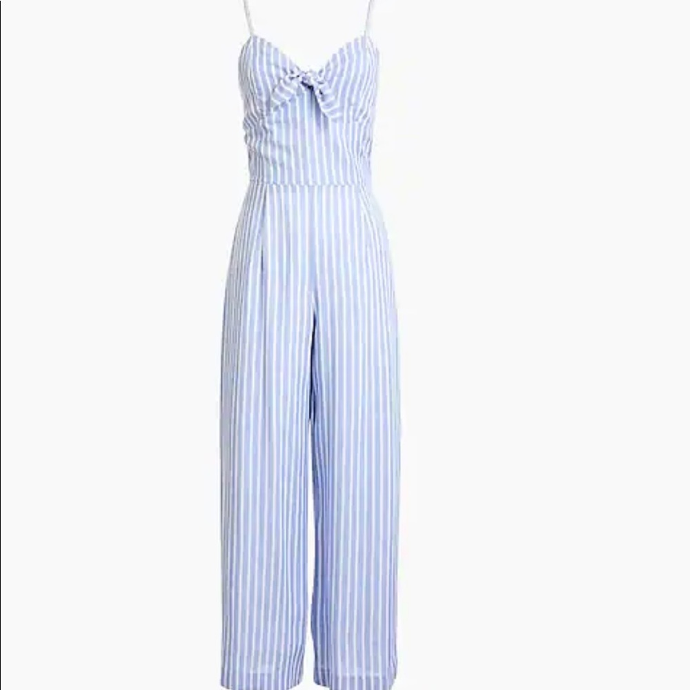 J.Crew Tie Front Blue Jumpsuit size 22